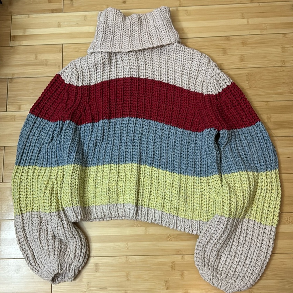 La Ligne Reformation Collaboration Color Me Happy Turtleneck Sweater Size Small